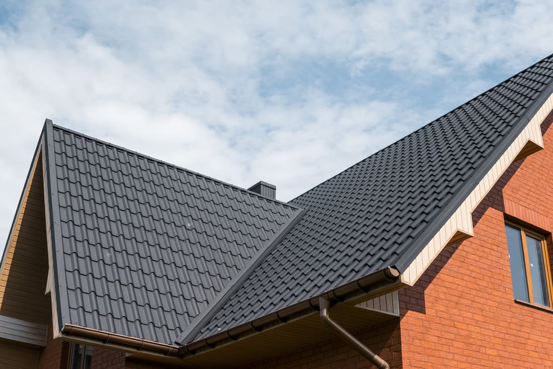 Residential roof surface after exterior work